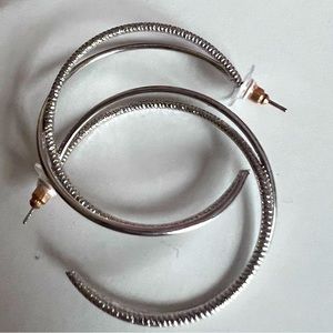 Silver hoop earrings